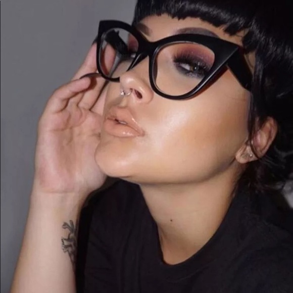 🌸 CAT EYE GLASSES ROCKABILLY PIN UP VINTAGE FRAME HELL BUNNY COSPLAY BETSEY - Picture 4 of 8